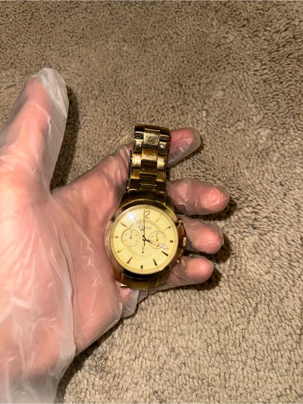 Fossil Men's Gold-Tone Chronograph Bracelet Watch